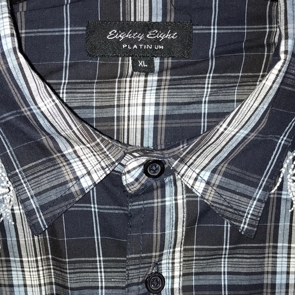 Plaid men’s blue shirt - Picture 3 of 7